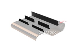 Gummi Querträger, Höhe 32mm, ohne Textileinsatz, EPDM, schwarz, 